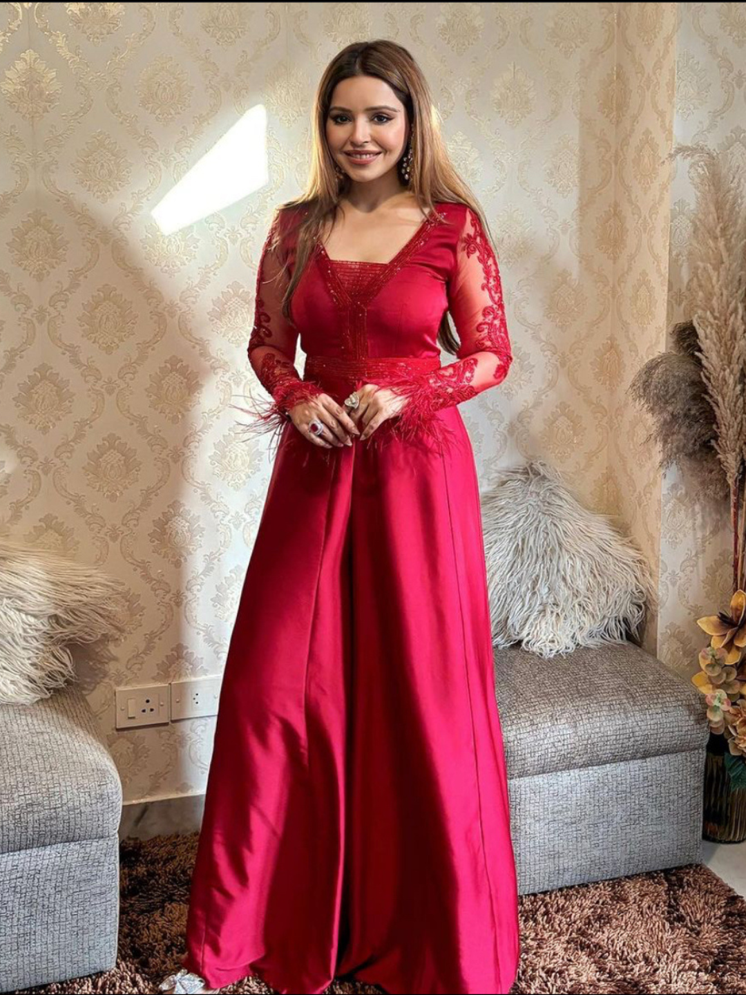 Hand embroidered jumpsuit