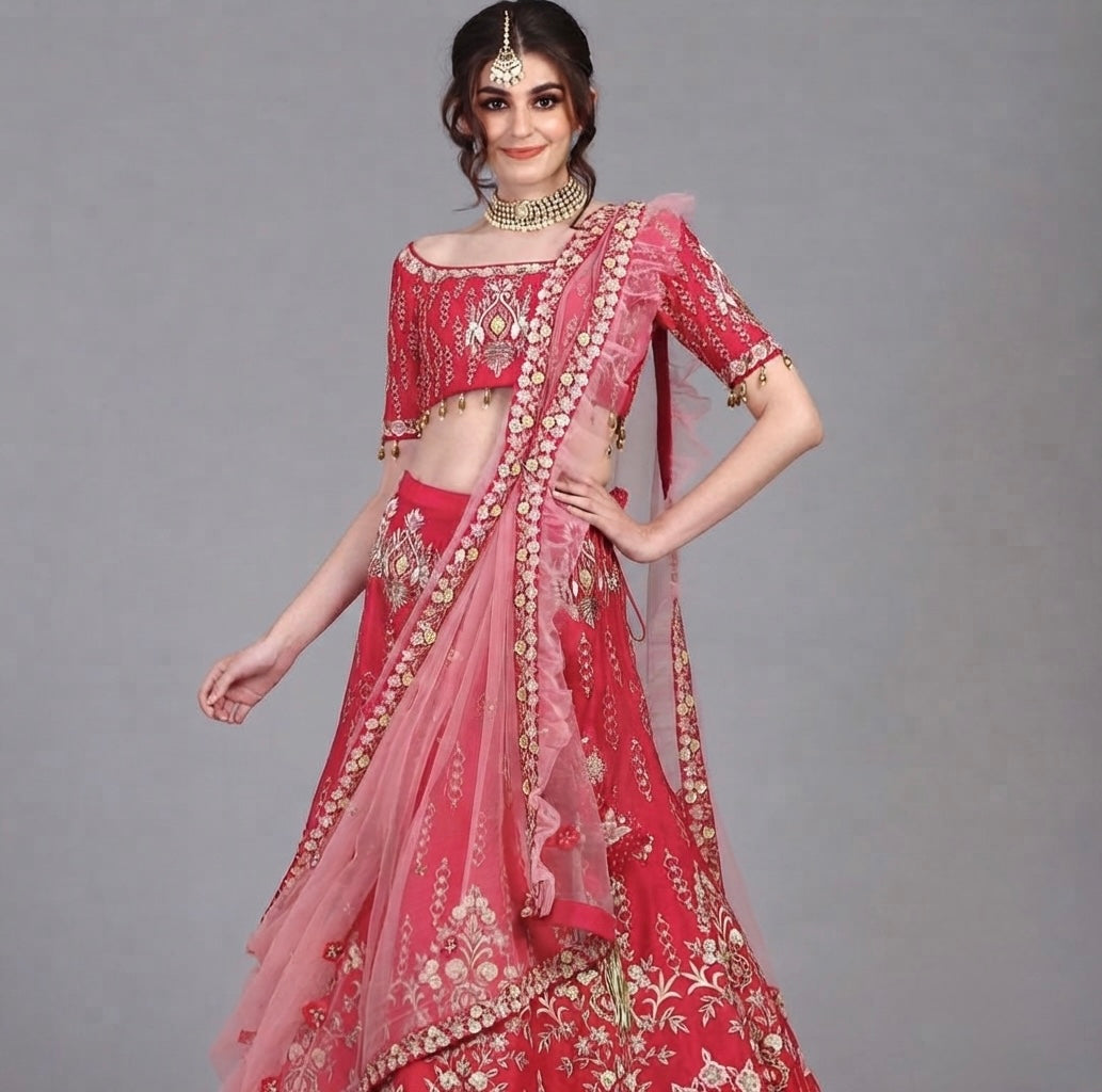 Hand Embroidered Lehenga