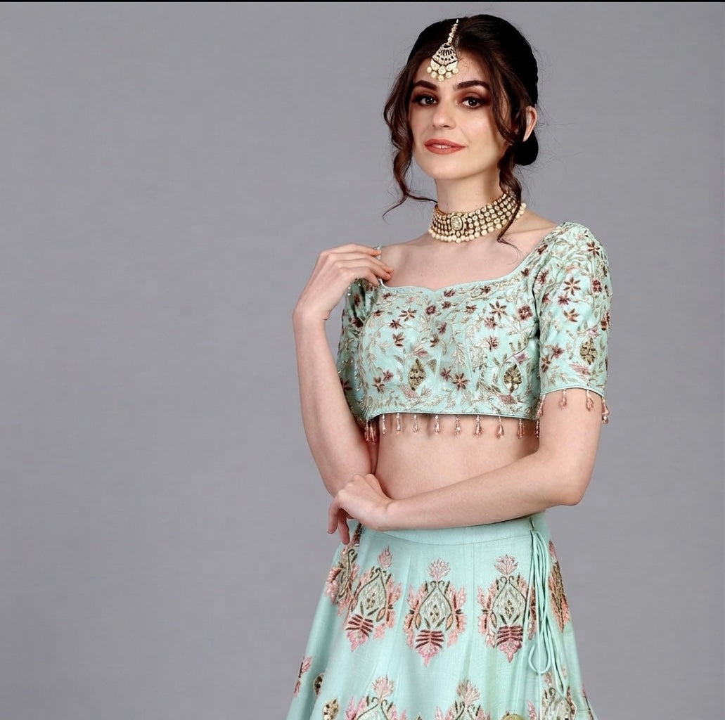 Hand Embroidered Lehenga