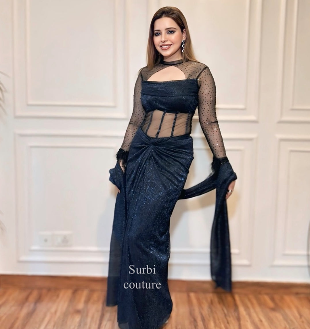 Corset Bodysuit Paired With A Wrap Around Skirt And Dupatta