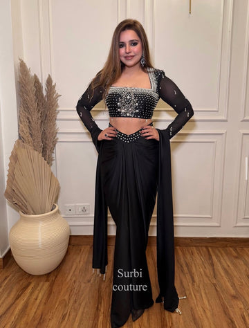 Pearl Embroidered Drape Set