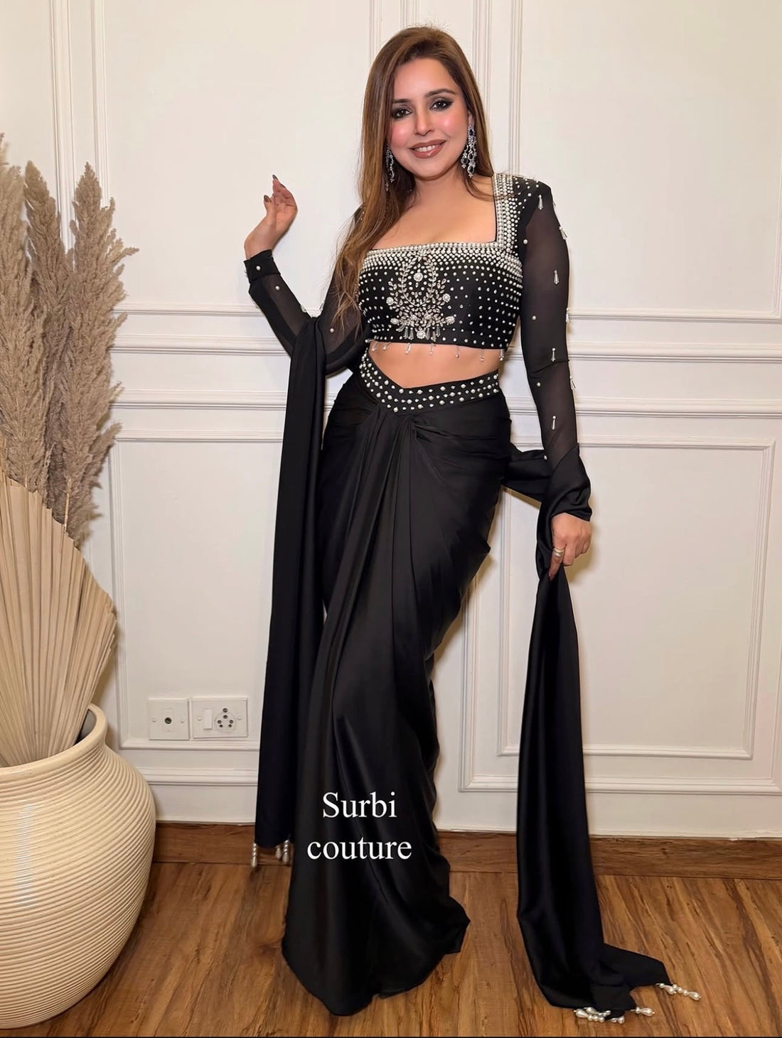 Pearl Embroidered Drape Set