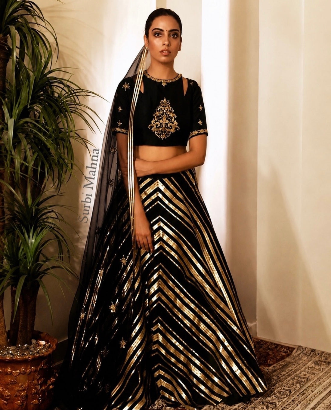 Gota And Hand Embroidered Lehenga