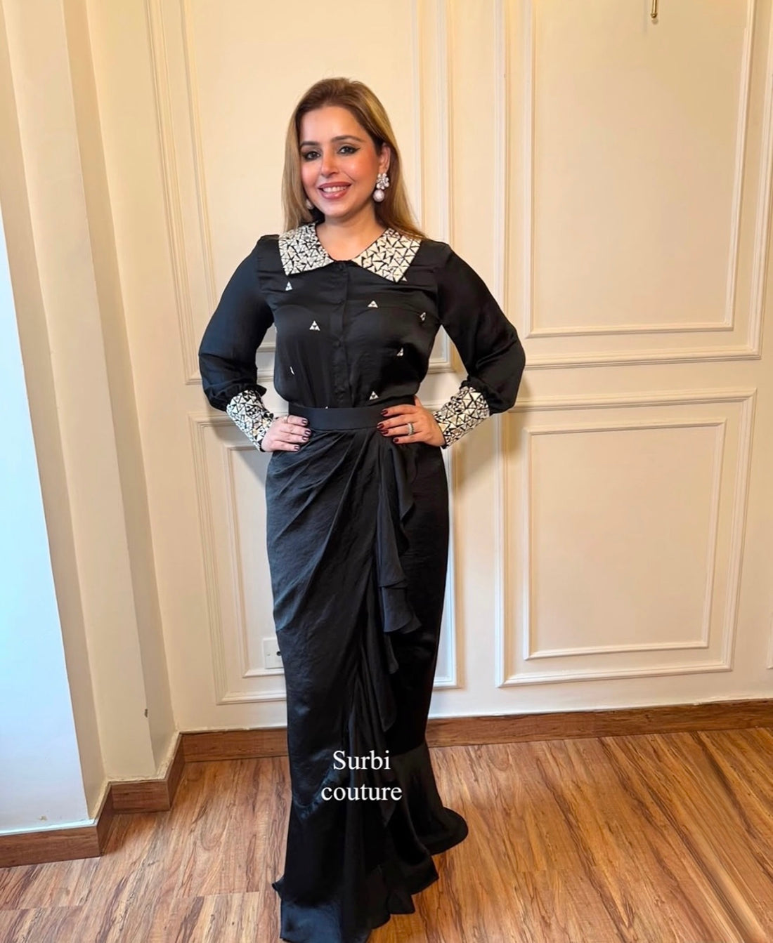 Mirror Work Shirt and Drape Skirt sets